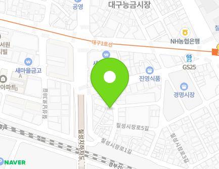 39-28 Chilseongsijang-ro 7-gil, Buk-gu, Daegu, Republic of Korea Map