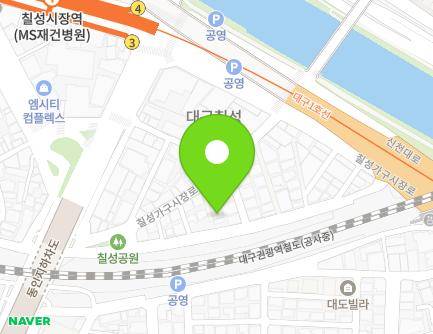 19-3 Chilseonggagusijang-ro 2-gil, Buk-gu, Daegu, Republic of Korea Map