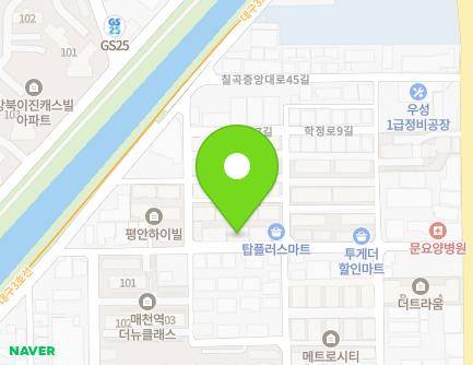 20-1 Chilgokjungang-daero 43-gil, Buk-gu, Daegu, Republic of Korea Map