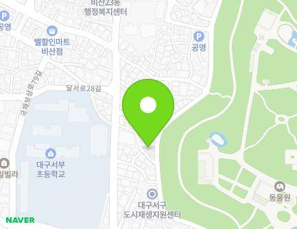 25-3 Gukchaebosang-ro 83-gil, Seo-gu, Daegu, Republic of Korea Map