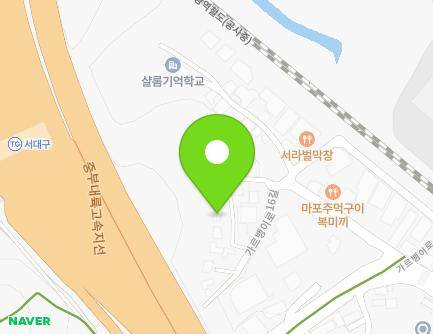13-20 Gareubaengi-ro 16-gil, Seo-gu, Daegu, Republic of Korea Map