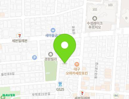 82 Deuran-ro 8-gil, Suseong-gu, Daegu, Republic of Korea Map