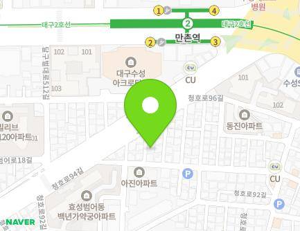 13-2 Cheongho-ro 94-gil, Suseong-gu, Daegu, Republic of Korea Map