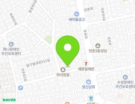 14 Manchon-ro 5-gil, Suseong-gu, Daegu, Republic of Korea Map