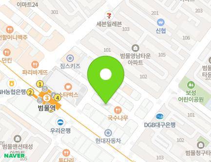 11-7 Jibeom-ro 39-gil, Suseong-gu, Daegu, Republic of Korea Map