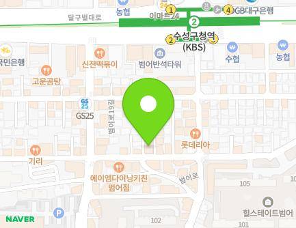 43 Dalgubeol-daero 492-gil, Suseong-gu, Daegu, Republic of Korea Map