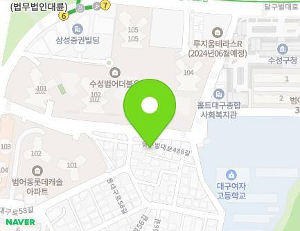 22-7 Dalgubeol-daero 488-gil, Suseong-gu, Daegu, Republic of Korea Map