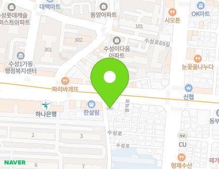 384 Myeongdeok-ro, Suseong-gu, Daegu, Republic of Korea Map