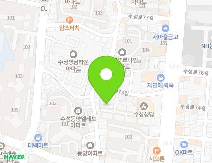 17-1 Suseong-ro 75-gil, Suseong-gu, Daegu, Republic of Korea Map