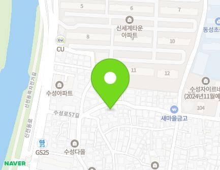 55 Suseong-ro 57-gil, Suseong-gu, Daegu, Republic of Korea Map