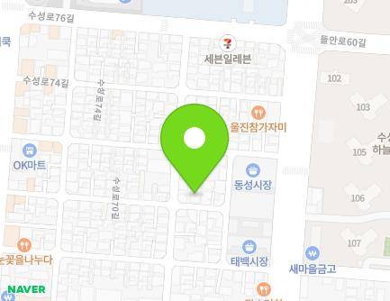 41 Suseong-ro 70-gil, Suseong-gu, Daegu, Republic of Korea Map