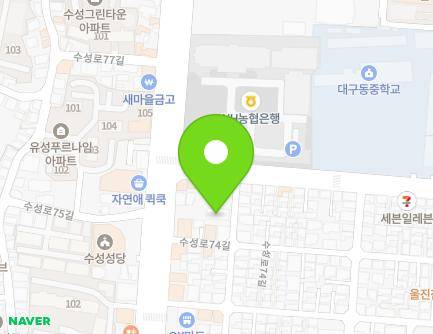 11-5 Suseong-ro 74-gil, Suseong-gu, Daegu, Republic of Korea Map