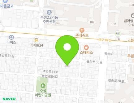 46-2 Deuran-ro 56-gil, Suseong-gu, Daegu, Republic of Korea Map