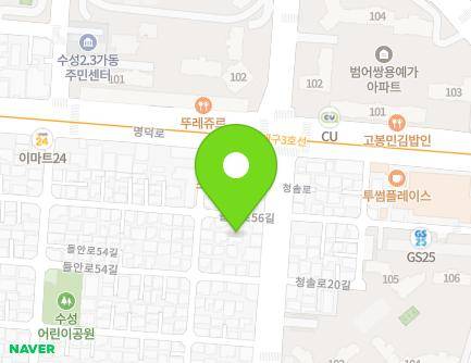 60-2 Deuran-ro 56-gil, Suseong-gu, Daegu, Republic of Korea Map