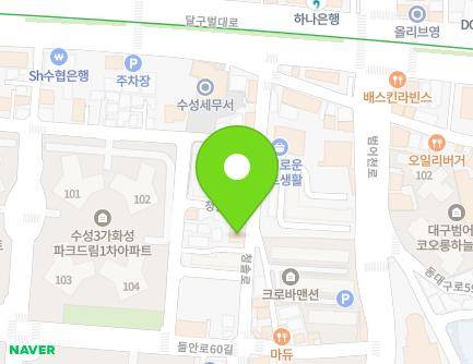 125 Cheongsol-ro, Suseong-gu, Daegu, Republic of Korea Map