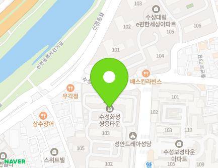 411 Suseong-ro, Suseong-gu, Daegu, Republic of Korea Map