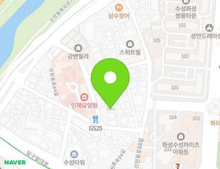 41-5 Sincheondong-ro 84-gil, Suseong-gu, Daegu, Republic of Korea Map