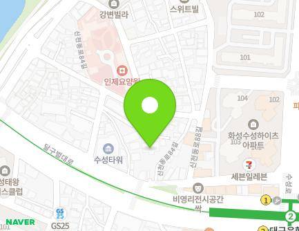 2279 Dalgubeol-daero, Suseong-gu, Daegu, Republic of Korea Map