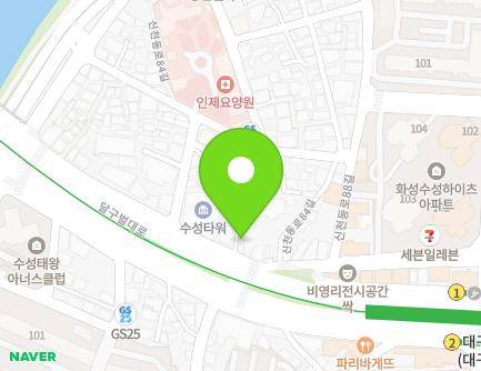 2275-2 Dalgubeol-daero, Suseong-gu, Daegu, Republic of Korea Map