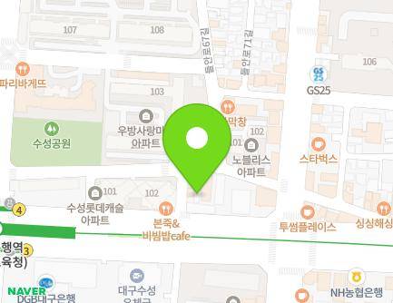 2319-2 Dalgubeol-daero, Suseong-gu, Daegu, Republic of Korea Map
