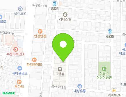 58-10 Suseong-ro 38-gil, Suseong-gu, Daegu, Republic of Korea Map