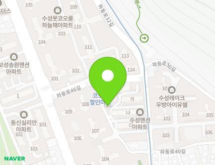 18-13 Padong-ro 46-gil, Suseong-gu, Daegu, Republic of Korea Map