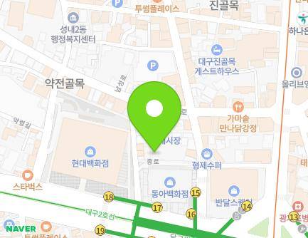 2081-10 Dalgubeol-daero, Jung-gu, Daegu, Republic of Korea Map