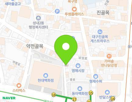 2081-22 Dalgubeol-daero, Jung-gu, Daegu, Republic of Korea Map