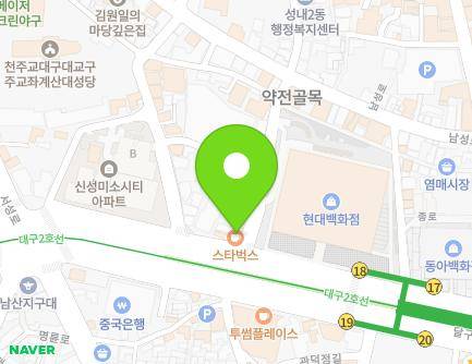 1 Dalgubeol-daero 415-gil, Jung-gu, Daegu, Republic of Korea Map