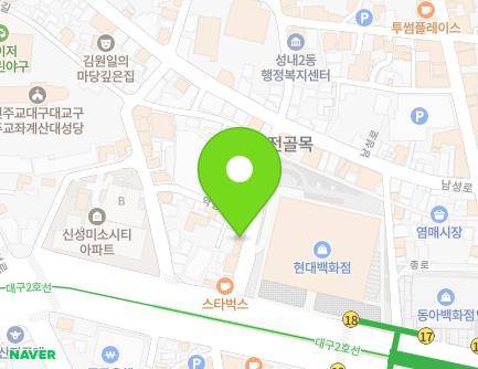 9 Dalgubeol-daero 415-gil, Jung-gu, Daegu, Republic of Korea Map