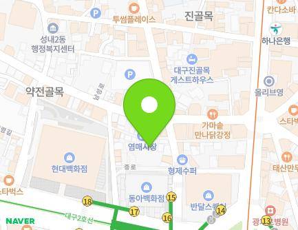 11-5 Jong-ro, Jung-gu, Daegu, Republic of Korea Map