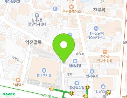 2081-20 Dalgubeol-daero, Jung-gu, Daegu, Republic of Korea Map