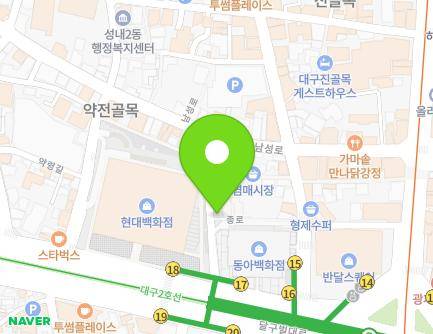 2081-12 Dalgubeol-daero, Jung-gu, Daegu, Republic of Korea Map