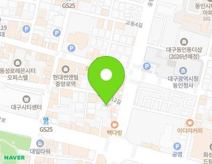 635-19 Gukchaebosang-ro, Jung-gu, Daegu, Republic of Korea Map