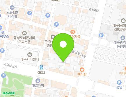 72-20 Dongseong-ro 12-gil, Jung-gu, Daegu, Republic of Korea Map