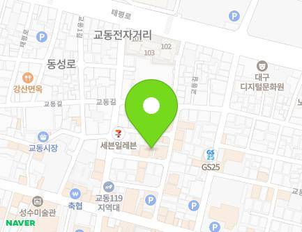 37-13 Gyodong 2-gil, Jung-gu, Daegu, Republic of Korea Map