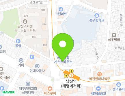 3 Namsan-ro 2-gil, Jung-gu, Daegu, Republic of Korea Map