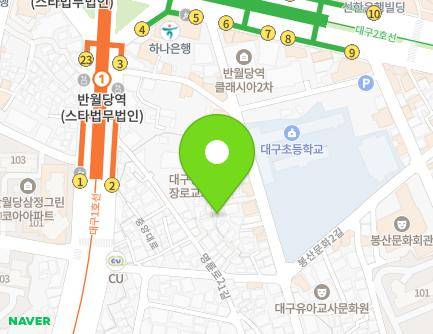 81-7 Myeongnyun-ro 23-gil, Jung-gu, Daegu, Republic of Korea Map