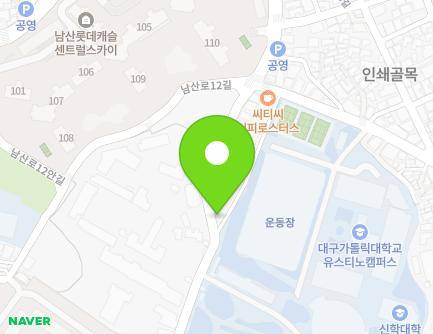 124 Namsan-ro 4-gil, Jung-gu, Daegu, Republic of Korea Map