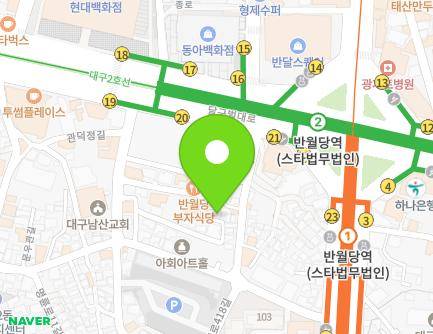 13-25 Gwandeokjeong-gil, Jung-gu, Daegu, Republic of Korea Map
