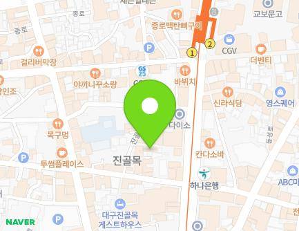 26-1 Jingolmok-gil, Jung-gu, Daegu, Republic of Korea Map