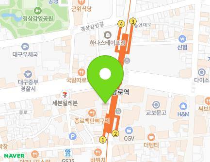 417-2 Jungang-daero, Jung-gu, Daegu, Republic of Korea Map