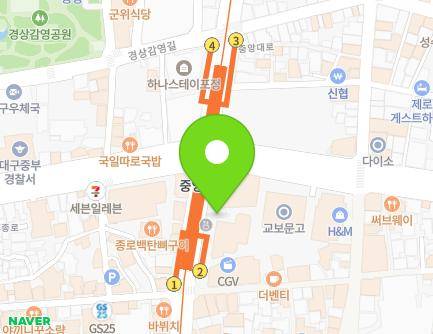 420 Jungang-daero, Jung-gu, Daegu, Republic of Korea Map