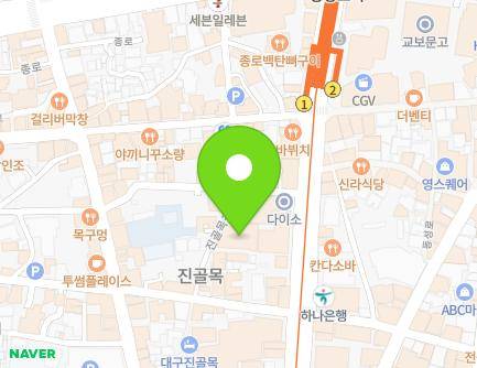 32 Jingolmok-gil, Jung-gu, Daegu, Republic of Korea Map