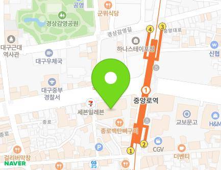 570 Gukchaebosang-ro, Jung-gu, Daegu, Republic of Korea Map
