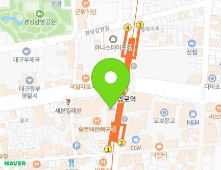 419 Jungang-daero, Jung-gu, Daegu, Republic of Korea Map