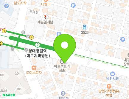 2206 Dalgubeol-daero, Jung-gu, Daegu, Republic of Korea Map