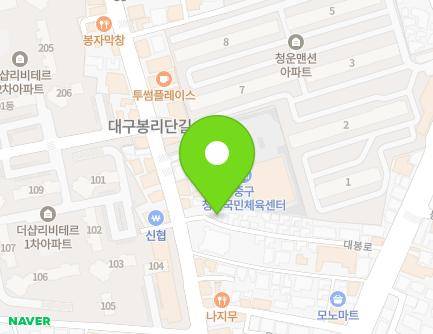 202-7 Daebong-ro, Jung-gu, Daegu, Republic of Korea Map