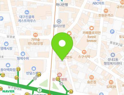 2109-25 Dalgubeol-daero, Jung-gu, Daegu, Republic of Korea Map