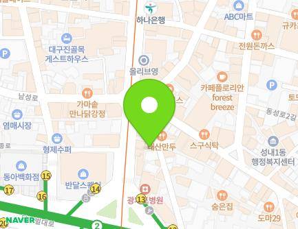 2109-27 Dalgubeol-daero, Jung-gu, Daegu, Republic of Korea Map